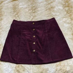 Xhilaration Wine Corduroy Skirt. Size L